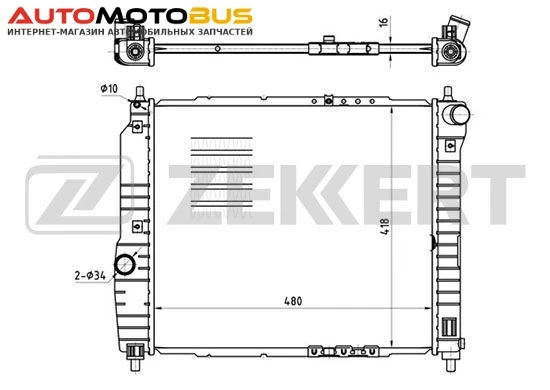 Фото Радиатор охлаждения двигателя ZEKKERT MK-1177