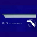 фото Плинтус потолочный без орнамента Гибкий AB174F