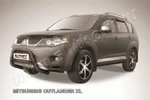 фото Slitkoff Кенгурятник d76 низкий черный MITSUBISHI OUTLANDER XL (до 2010)