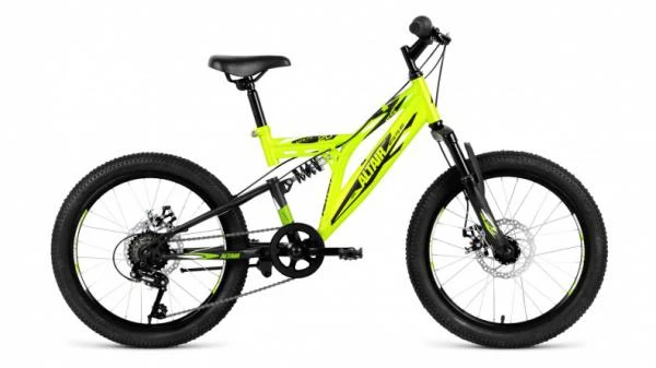 Фото Велосипед FORWARD ALTAIR MTB FS 20 disc зеленый-черный (2019)