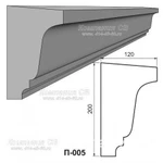 фото Декоративные элементы лепнины - фасадный подоконник П-005 из пенопласта