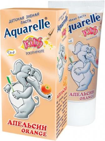 Фото Зубная паста Aquarelle Kids Orange СТС Холдинг 50 ml