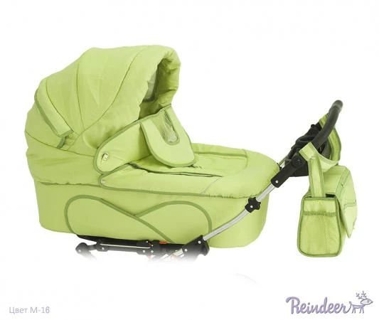 Фото Коляска 2в1 Reindeer Mega set 2 с конвертом M-16 Зеленая