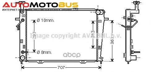 Фото Радиатор системы охлаждения AVA QUALITY COOLING HY2127