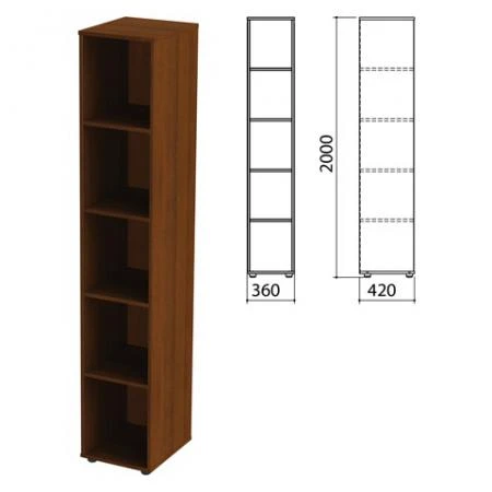 Фото Шкаф (стеллаж) "Приоритет", 360х420х2000 мм, 4 полки, ноче милано, К-932