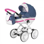 фото Коляска 2в1 BeBe-Mobile Ines R8 темно-синий / розовый