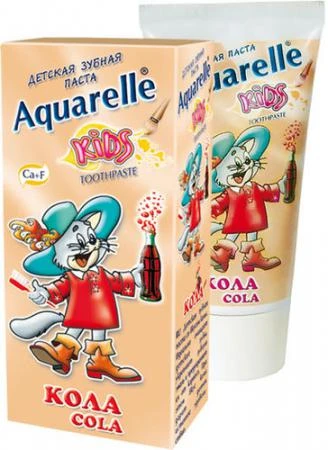 Фото Зубная паста Aquarelle Kids Кола СТС Холдинг 50 ml