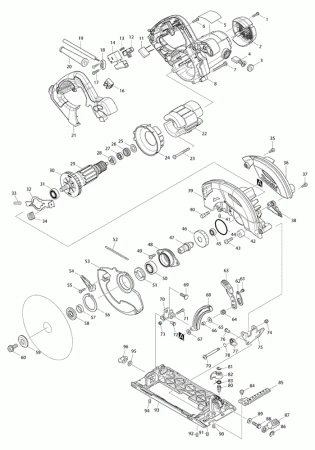 Фото Makita Наружный фланец 35 дисковая пила Makita HS7100 рис.( 59)