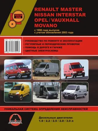 Фото Renault Master / Opel Movano / Nissan Interstar с 1998 г. Руководство по ремонту и эксплуатации