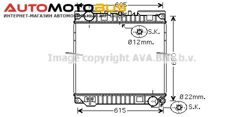 Фото Радиатор охлаждения двигателя AVA QUALITY COOLING MN2042