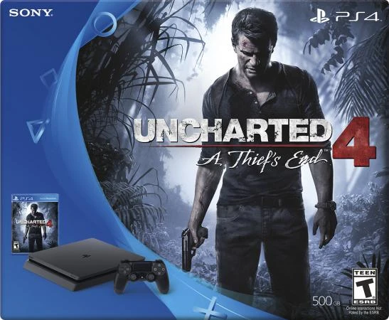 Фото Sony Игровая приставка Sony PlayStation 4 Slim (500Gb) + Uncharted 4