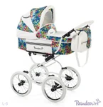 фото Коляска 3в1 Reindeer Prestige "Lily" set 3 с конвертом L-5 Белая