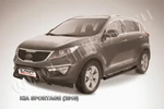 фото Slitkoff Кенгурятник d57 низкий мини черный KIA SPORTAGE (2010)