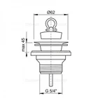 фото Донный клапан для раковины Alcaplast A391 click/clack с малой заглушкой