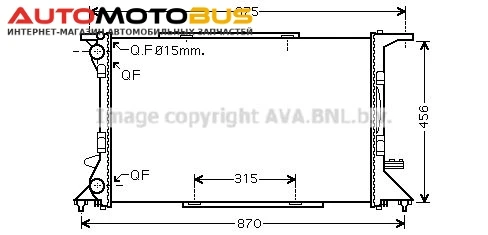 Фото Радиатор охлаждения двигателя AVA QUALITY COOLING AI2306