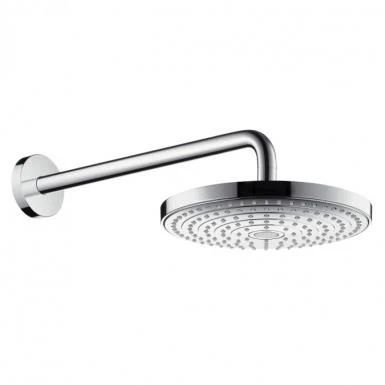 Фото Hansgrohe Raindance Select S 240 2jet EcoSmart 26470400 Верхний душ с кронштейном (хром/белый)