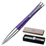 фото Ручка шариковая PARKER "Urban Premium Vacumatic Amethyst Pearl", корпус аллюминиевый, хромированные детали, синяя