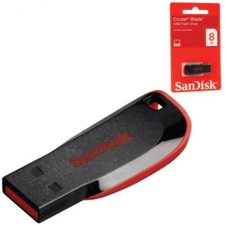 Фото Флэш-диск 8 GB, SANDISK Cruzer Blade, USB 2.0, черный