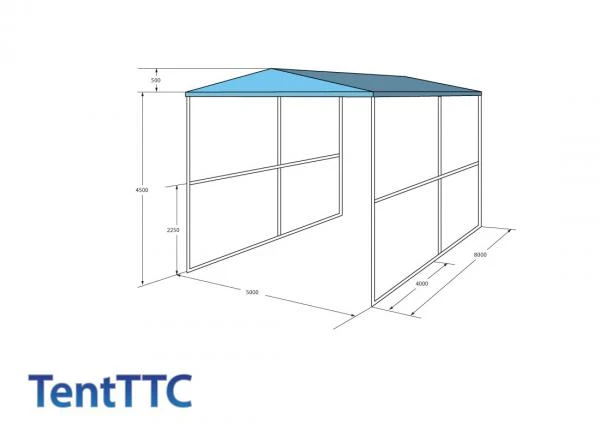Фото Тентовый навес укрытие 40 м2