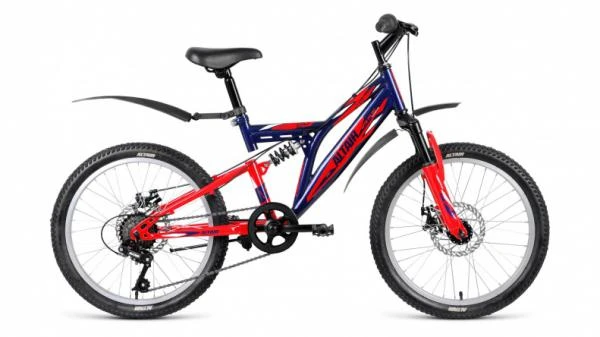 Фото Велосипед FORWARD ALTAIR MTB FS 20 disc синий-красный (2019)