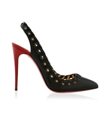 Фото Christian Louboutin Кожаные туфли Ostri sling 100 kid