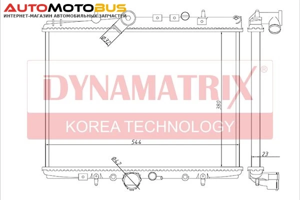 Фото Радиатор охлаждения двигателя DYNAMATRIX DR61294A