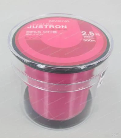 Фото Монофильная рыболовная леска Daiwa JUSTRON DPLS, Pink (розовая). Диаметры 0.260