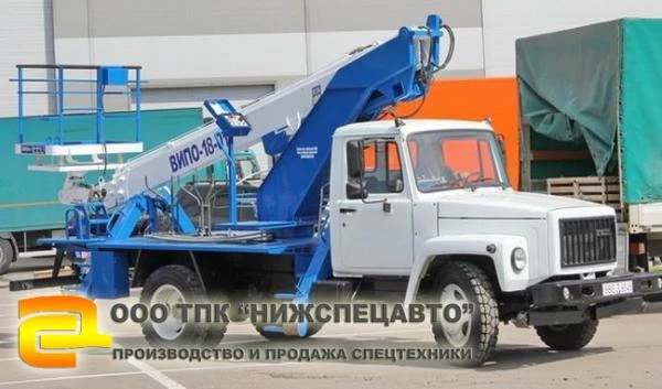 Фото Автогидроподъемник ВИПО 18-01 (18 метров) на шасси ГАЗ-33098 (4х2).