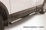 фото Slitkoff Защита порогов d76 с проступями Nissan Qashqai 2 2007