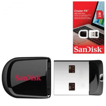 Фото Флэш-диск 8 GB, SANDISK Cruzer Fit, USB 2.0, черный