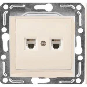 Фото Розетка для компьютера RJ45 + телефона RJ11 Volsten V01-12-M10-M Magenta Crema 9060