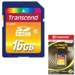 фото Карта памяти SDHC, 16 Gb, TRANSCEND, скорость передачи данных 10 Мб/сек. (class 10)