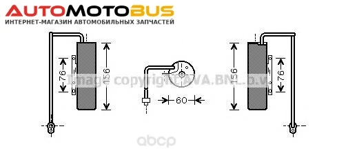 Фото Радиатор кондиционера автомобильный Ava OLD453