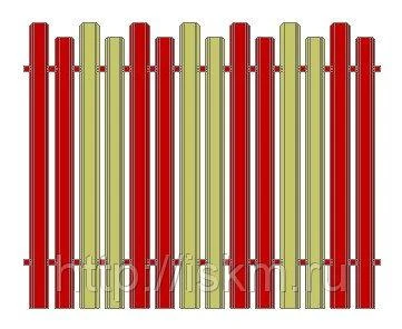 Фото Забор из металлоштакетника МШ-5