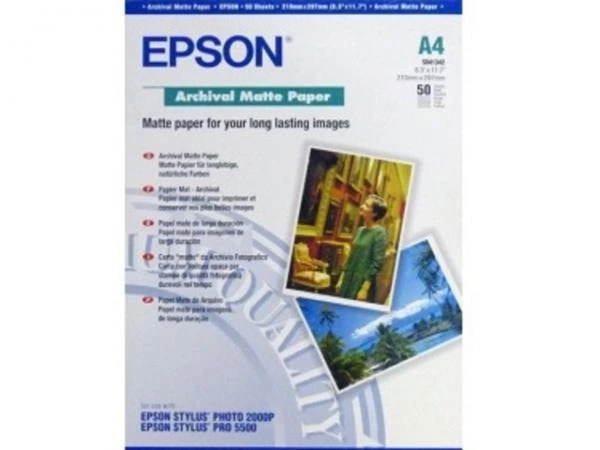 Фото Epson Archival Matter Paper A4 192 гр/м2, А4 (50 листов)