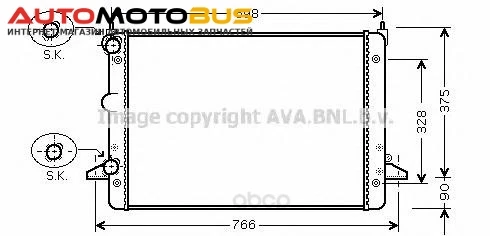 Фото Радиатор охлаждения двигателя Ava FDA2396