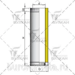 фото Труба двустенная с изоляцией DTH 250 d 160 полированная