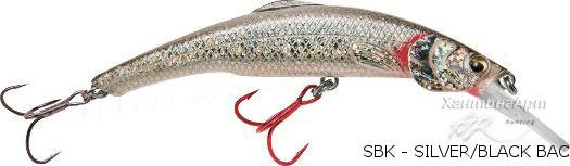 Фото Воблер Matzuo Nano Kinchou Minnow 3,5 гр Цвет SBK (Silver/ Black Black)