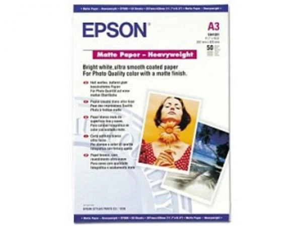 Фото Расходные материалы Epson Matte Paper-Heavyweight 167 гр/м2, A3 (50 листов)