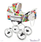 фото Коляска 3в1 Reindeer Prestige "Lily" set 3 с конвертом L-4 Белая