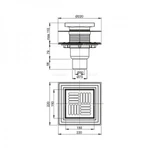 фото Сливной трап AlcaPlast APV4444 150x150/50/75 гидрозатвор мокрый/сухой