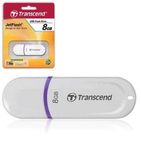 Фото Флэш-диск 8 GB, TRANSCEND Jet Flash 330, USB 2.0, белый