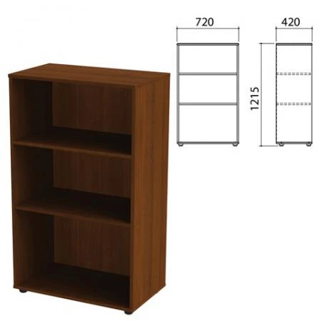 Фото Шкаф (стеллаж) "Приоритет", 720х420х1215 мм, 2 полки, ноче милано, К-933