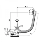 фото Слив-перелив для ванны AlcaPlast A55K автомат комплект