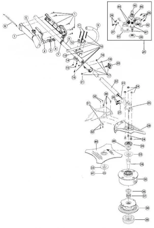 Фото RYOBI Редуктор в сборе триммера Ryobi 790R (рис. 25)