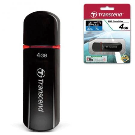 Фото Флэш-диск 4 GB, TRANSCEND Jet Flash 600, USB 2.0, черный