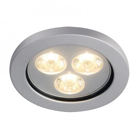 Фото EYEDOWN LED 3x1W светодиодный точечный светильник встраиваемый IP44 с 3 PowerLED по 1Вт, 3000К, 190lm,15°, 350mA, алюминий | 111982 SLV