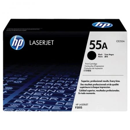 Фото Картридж лазерный HP (CE255A) LaserJet P3015d/P3015dn/P3015x, №55А, оригинальный, ресурс 6000 стр.