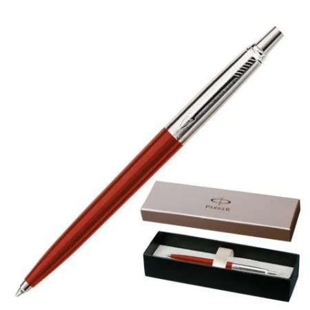 Фото Ручка шариковая PARKER "Jotter Special Red CT", корпус красный, пластик, хромированные детали, синяя