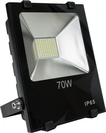 Фото Прожектор светодиодный 2835 SMD 70W 7000LM 6400K AC220V/50Hz 235*200*67mm IP65 черный LL-843; 12976